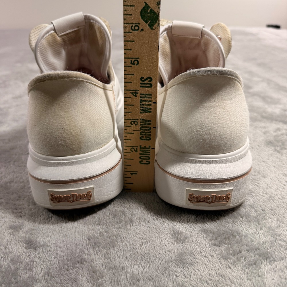 Skechers Snoop Dogg Sneakers Women 10 White Slip-ins Snoop One Double G Leather - Picture 4 of 10